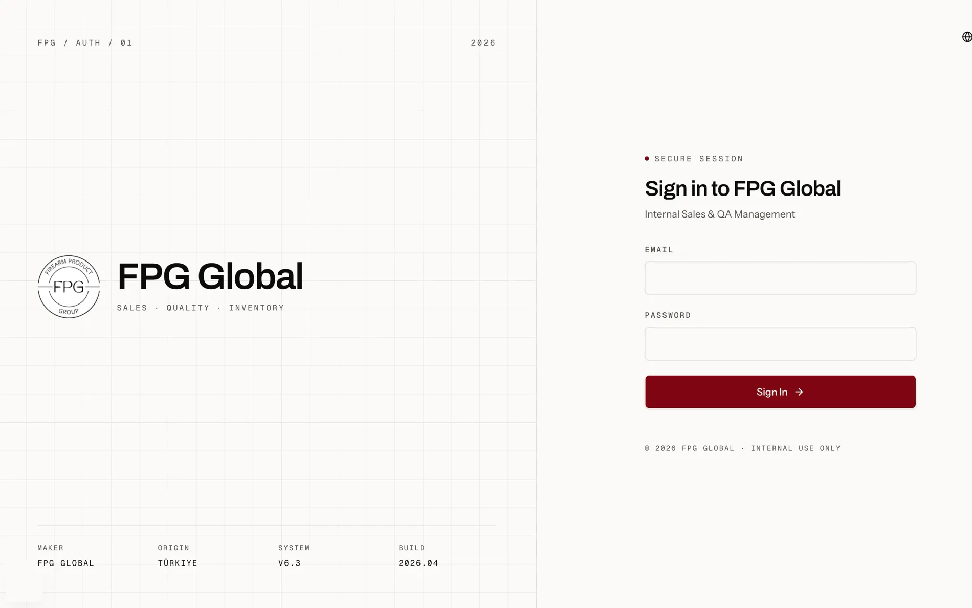FPG Global on desktop